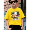 European sizes Boys' T-Shirt Happy Camper Marshmallow S' Mores Fire, Ideal for Outdoor Activities, Soft Knitted Top, Comfortable And Breathable