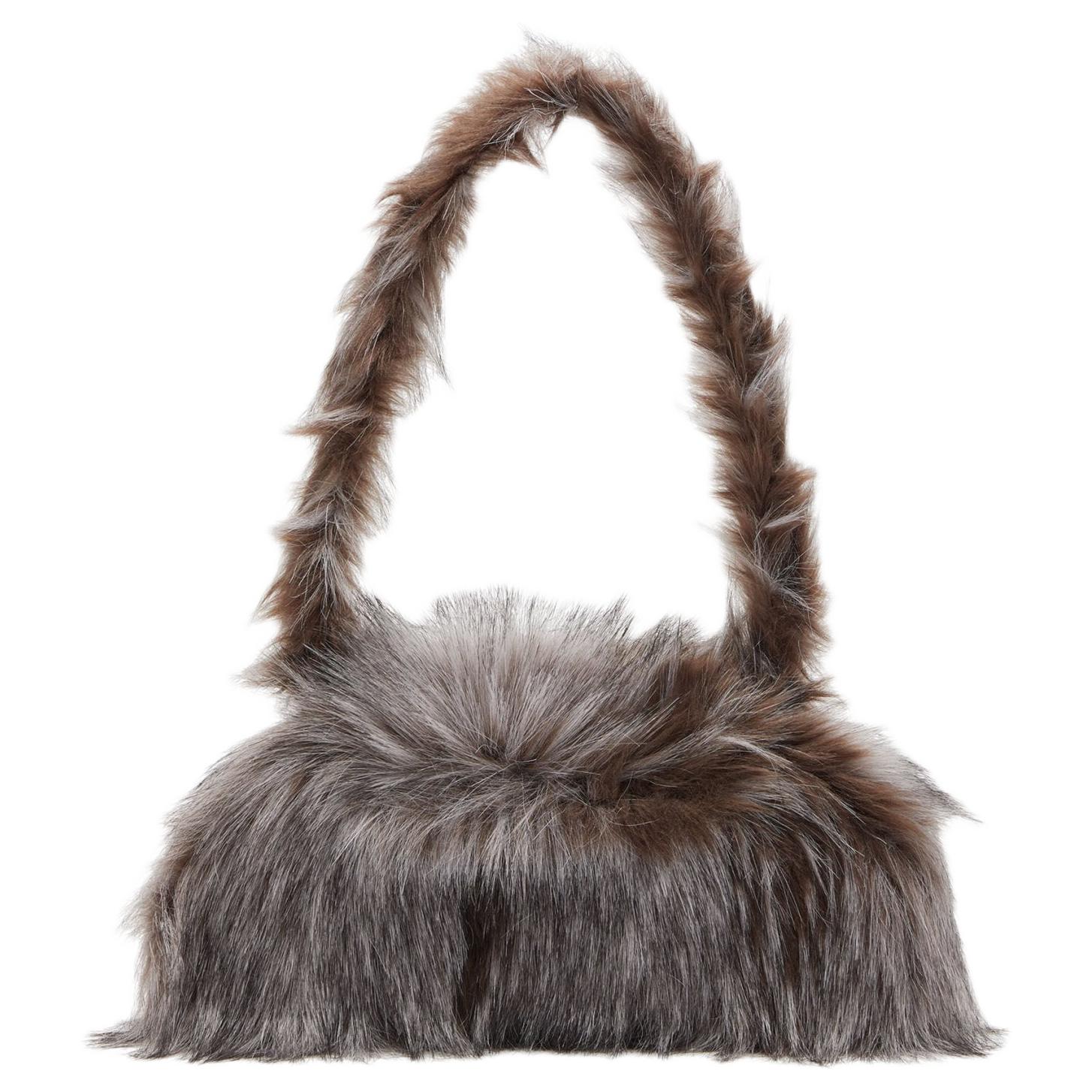 

Diesel Play Logo Plush Design Acrylic Shoulder Bag Women Shoulder Bag Gray-Brown X10221PS508H0503 Basic Set (Bag+Dust Bag)