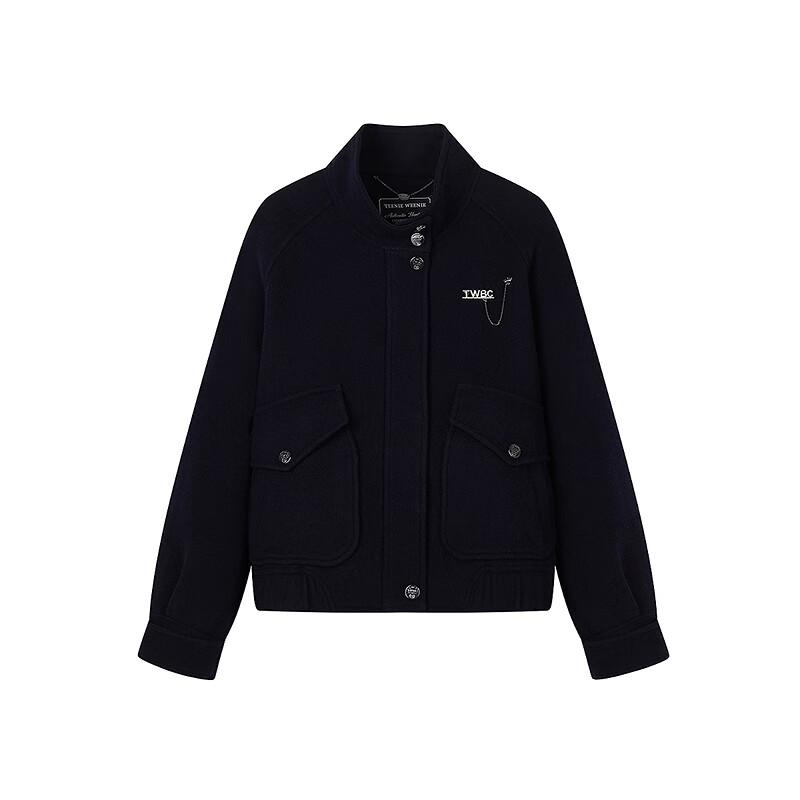 Teenie Weenie Women's Woolen Stand-Up Collar Jacket