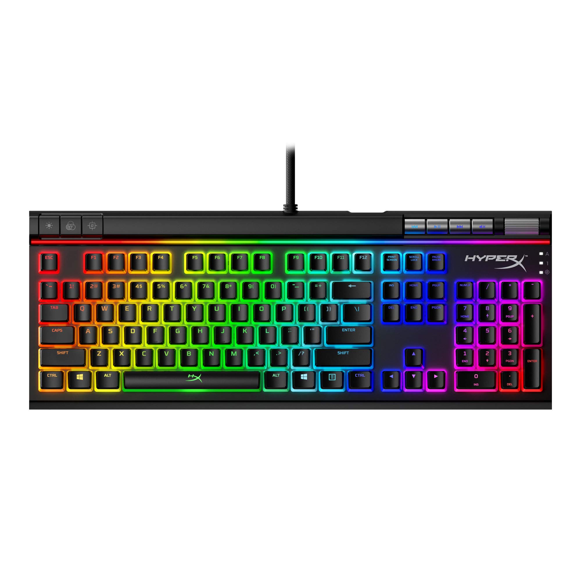 

Ігрова клавіатура HyperX Alloy Elite 2, механічний перемикач HyperX, червона вісь для геймерів, USB-порт для зарядки, світлодіодне підсвічування, 2 роки гарантії HKBE2X-1X-US/G