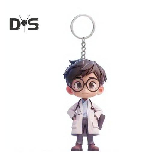 Nurse Keychain Pendant Symbol of Thanks Appreciation Nurse-themed Key Accessory for Medical Assistants Graduates