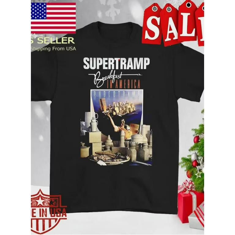 

New Hot Supertramp Band Black Color 1side Gift For Fan BL209 Unisex T-Shirt L