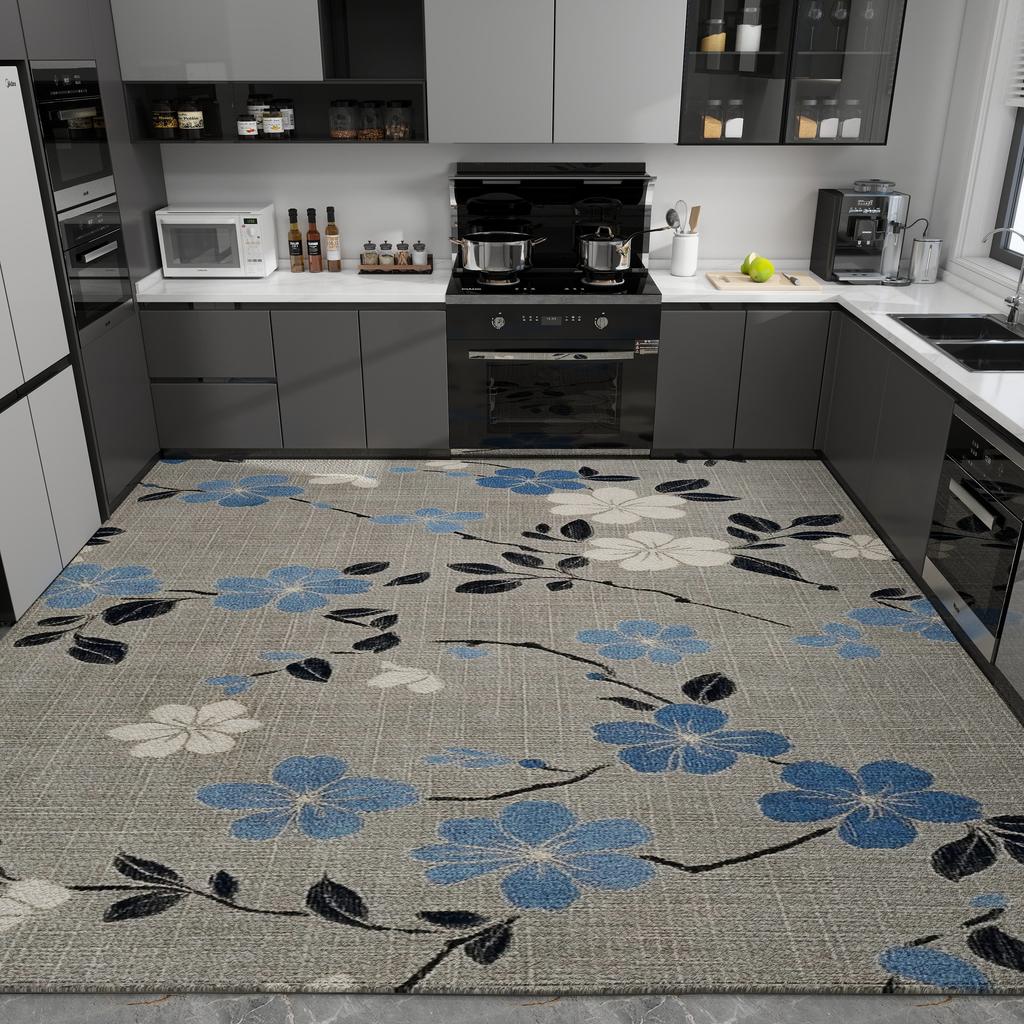 Kitchen Floor Mat Simple and Dirt-resistant Carpet Home Decoration Anti-slip Foot Mats Wear-resistant Large Size Mats