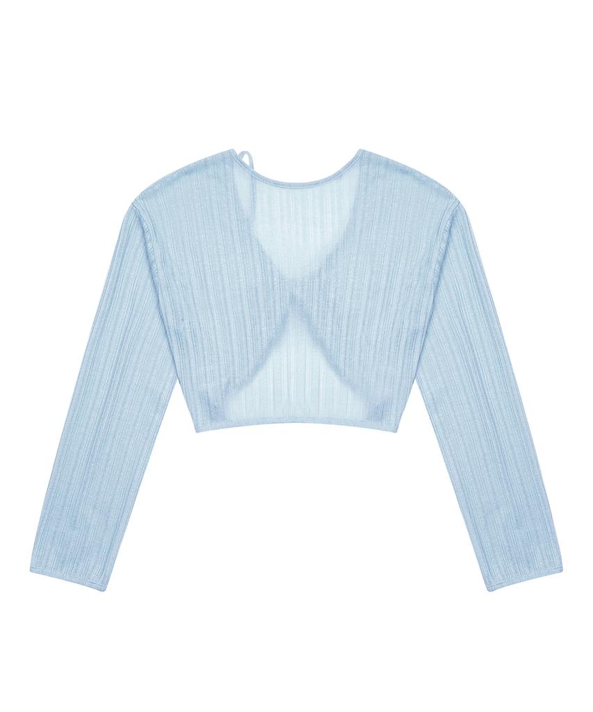 HYEYEONG KIM Back Interlace Cover-Up Top - Sky Blue