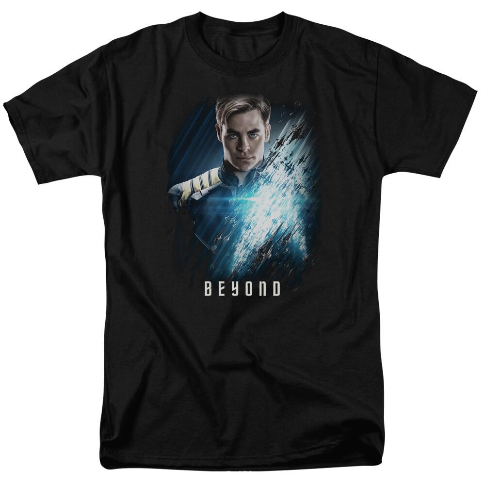 Star Trek Beyond Kirk Poster T Shirt Licensed Sci-Fi Movie Classic Tee Black XXL