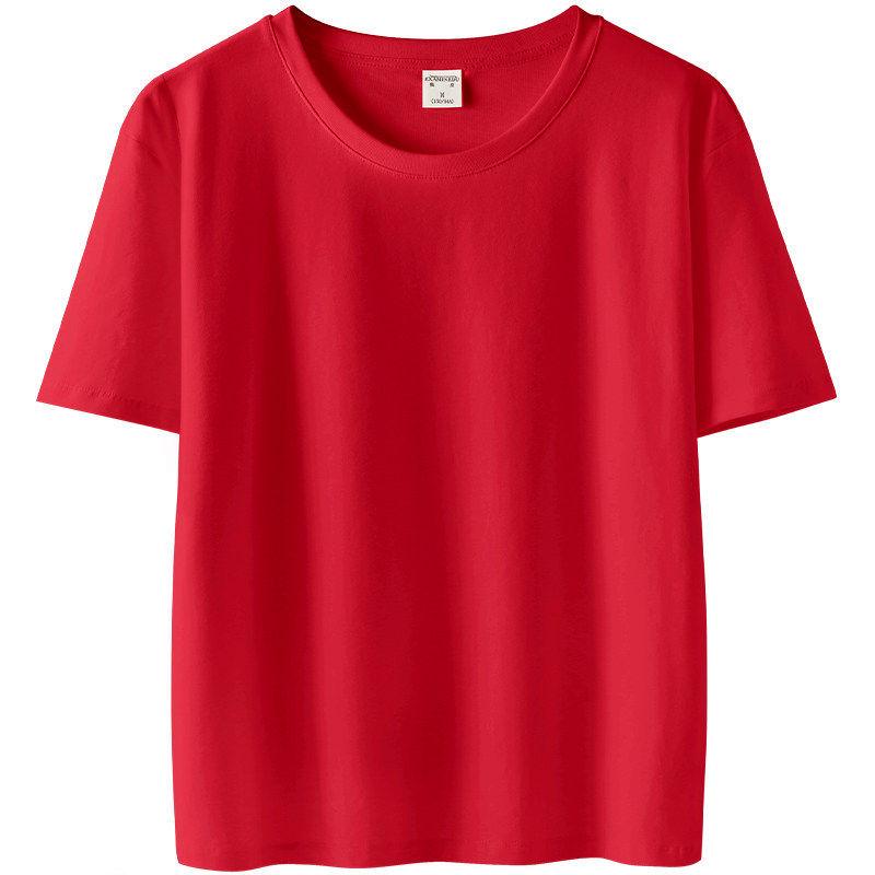 

Women s Plus Size Cotton Short Sleeve Round Neck T-Shirt - Slimming, Loose Fit, Plain Colors, Summer Belly Concealer (2026 New) M
