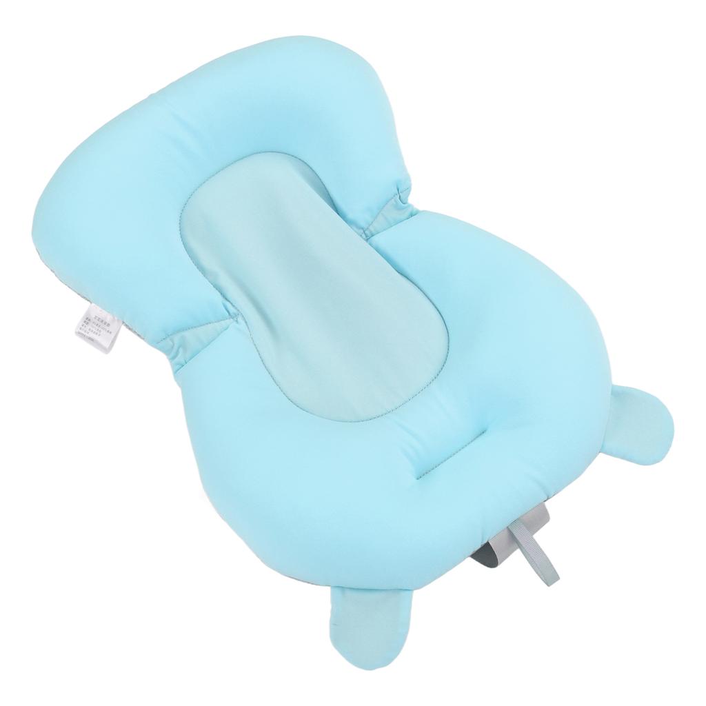 Baby-Bade-Sitzkissen Schwimmend Sicher Faltbar Verstellbar Kleinkind-Bade-Stütze für Neugeborene Blauer Bär