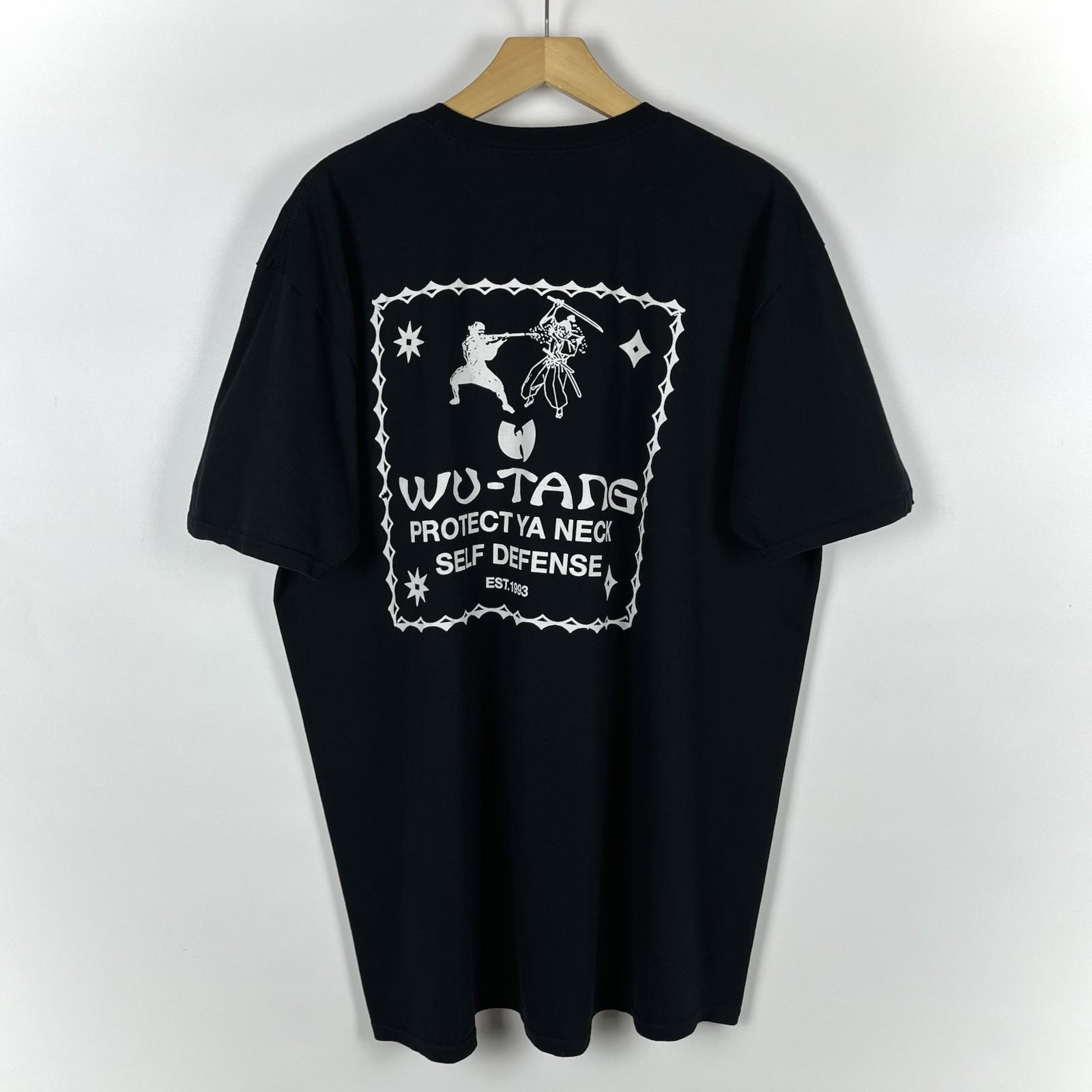 OG Wu Tang Clan Protect Ya Neck Big Logo Short Sleeve T Shirt Black Size XL 2019 Unisex T-Shirt XXXL