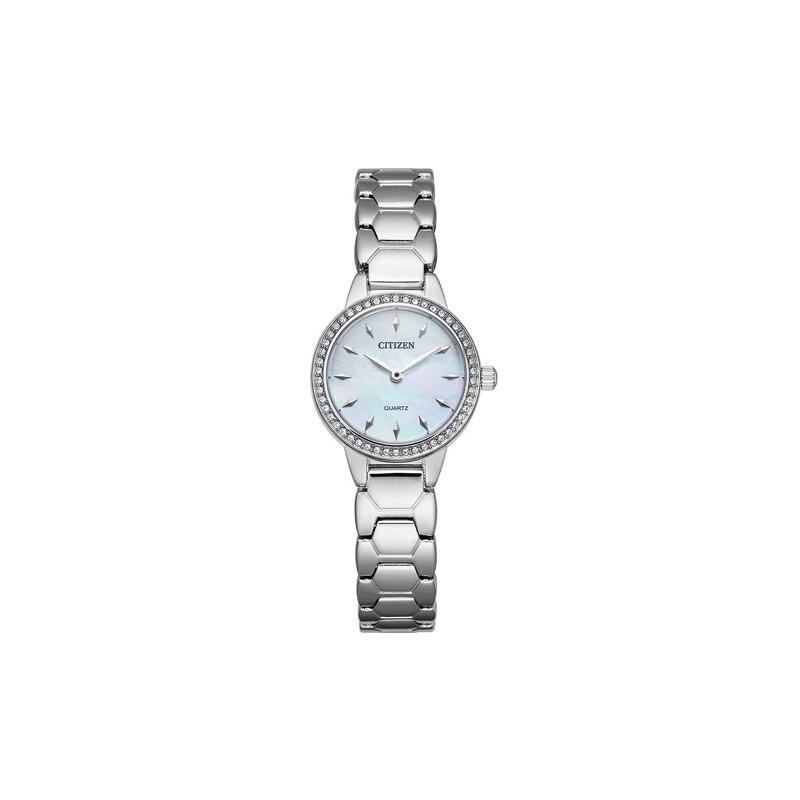 

CITIZEN Fashion and leisure Quartz Steel Strap women s watch mother-of-pearl dial EZ7010-56D срібний
