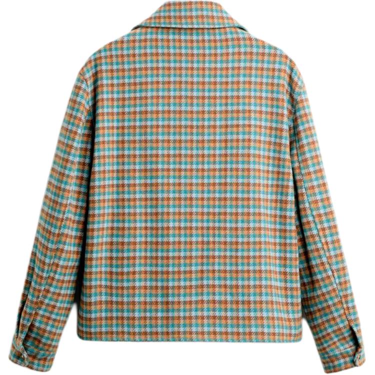 Zara X Harry Lambert Collaboration FW24 Plaid Trim Pocket Button Closure Short Jacket Unisex jackets Multi-color 01437316-330