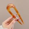 U-Shaped Hair Fork Fashion Tortoiseshell Acetate Hairpin Women Geometric Headwear Hair Sticks Girls New Hair Clips Accessories
