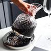 Ensemble Carafe à Vin en Cristal: Boîte Cadeau de Lunettes Rotatives de Luxe
