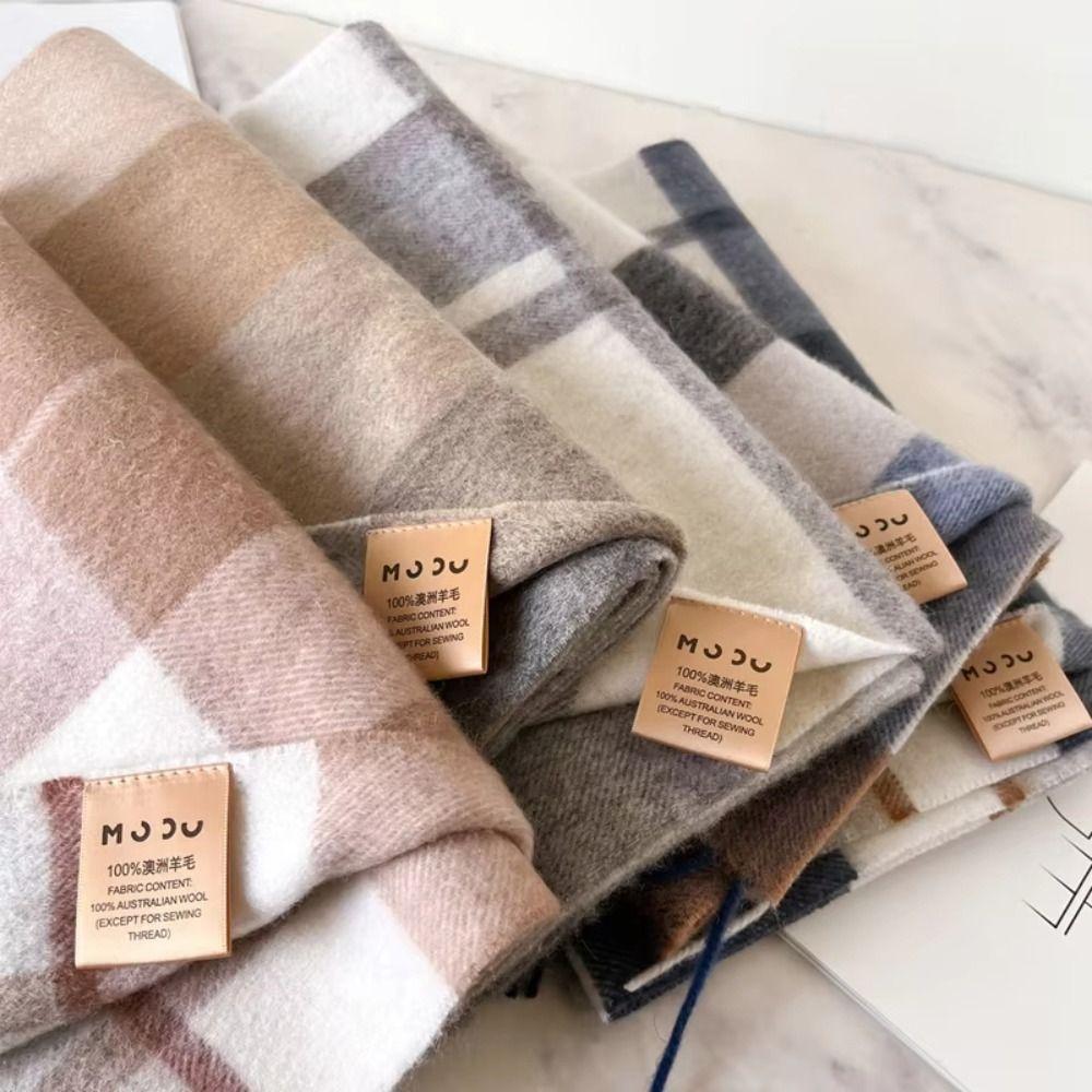 Thick Warm Winter Plaid Scarf Windproof Shawl Wrap Fashion Wool Scarf