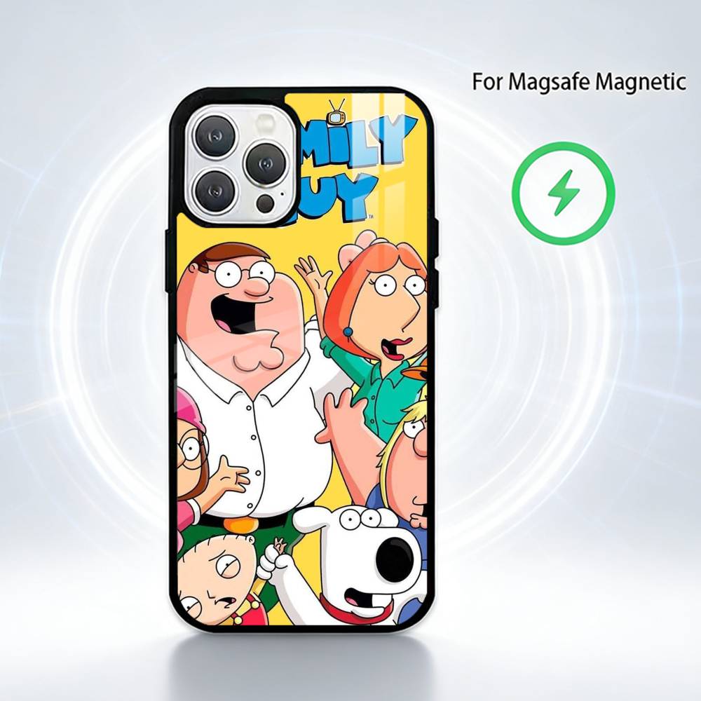 Family Guy Phone Case For iPhone17,16,15,14,13 Plus,Pro Max Magnetic For Magsafe Wireless Charging