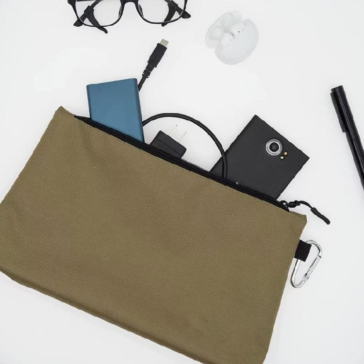 3Pcs Tool Bag Tool Pouch Zipper Bag Tool Pouch with Zipper Multipurpose Storage Pouch with Carabiner for Tool Stationary