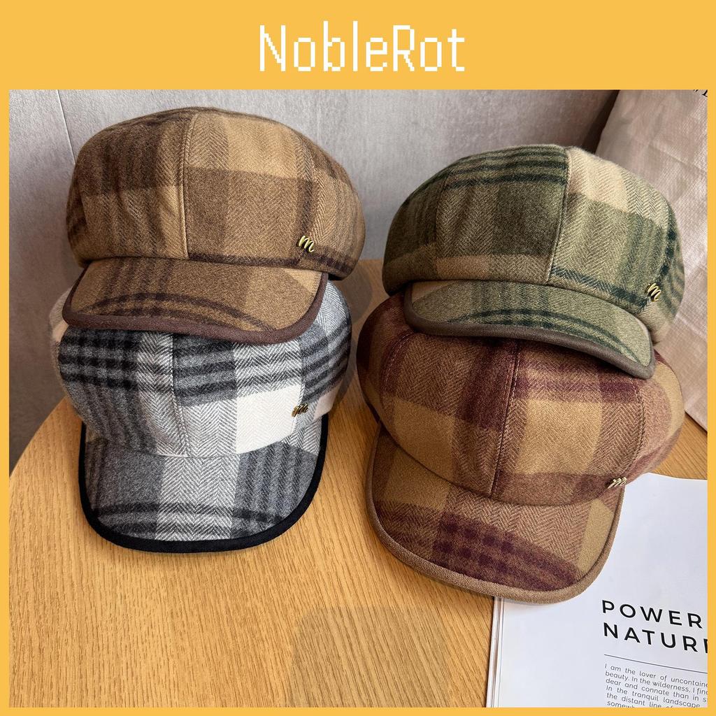 Vintage Style Newsboy Cap With Polyester Wool Blend For Fall Winter Wear