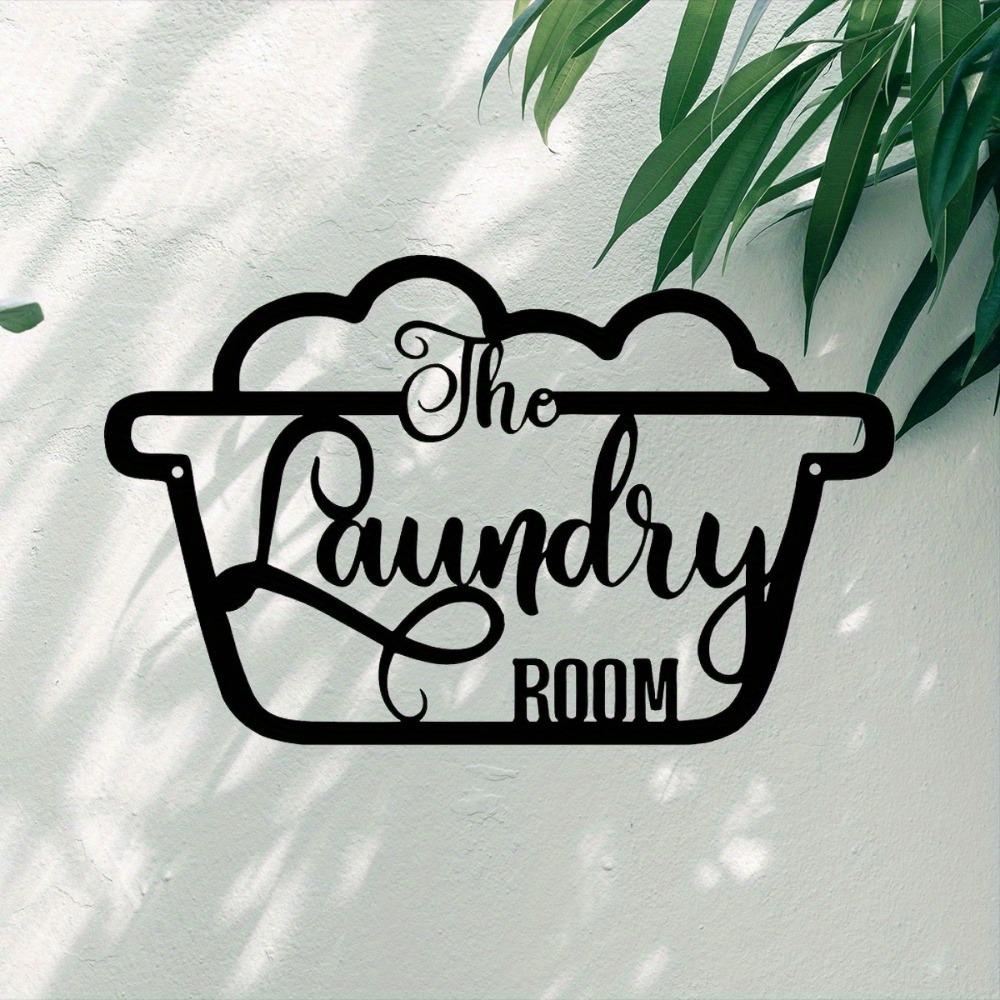 

Iron Wall Art Vintage Laundry Room Sign Rustic Home Decor Metal Hanging Ornament Festival Statue TY3598-35X22CM