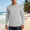 Men's Long Sleeve UPF 50 Plus Sun Protection Shirt Basic Breathable Loose Fit Outdoor Casual T-Shirt with Quick Dry Cooling Fabric