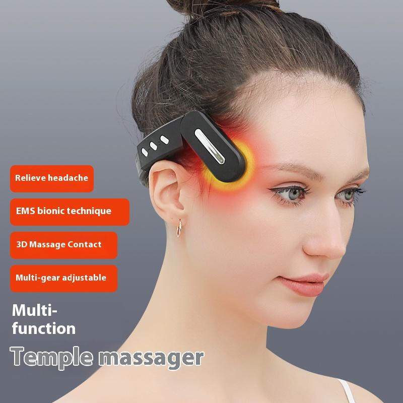 New EMS Bluetooth Sleep Massager Heating Therapy for Insomnia Head Neck Pain Relief Low Frequency Pulse