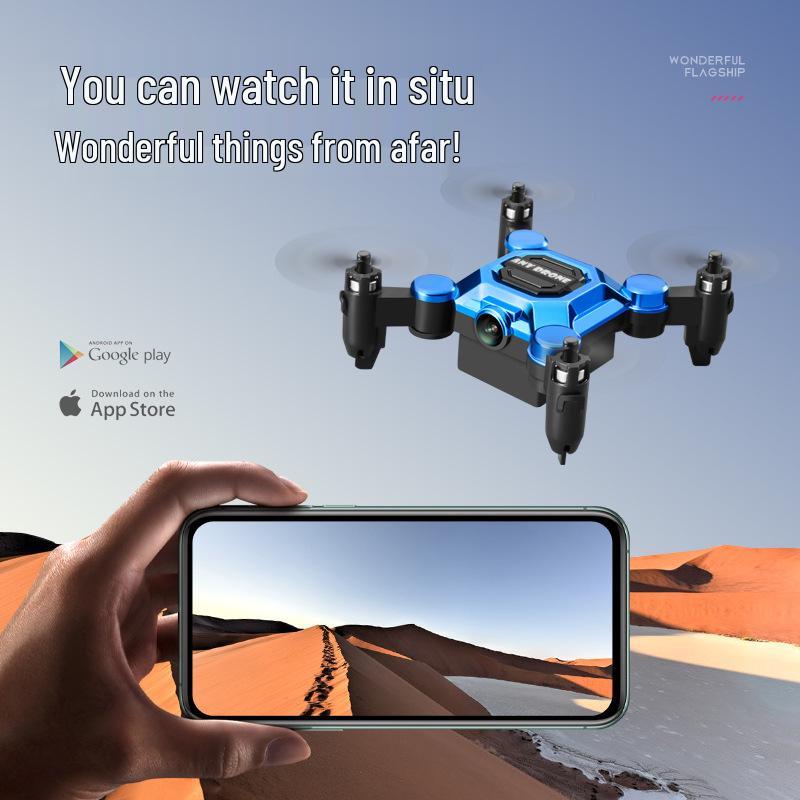4K Mini Foldable Drone with Remote Control for Kids - Durable Aerial Photography Quadcopter Toy for Primary School Students