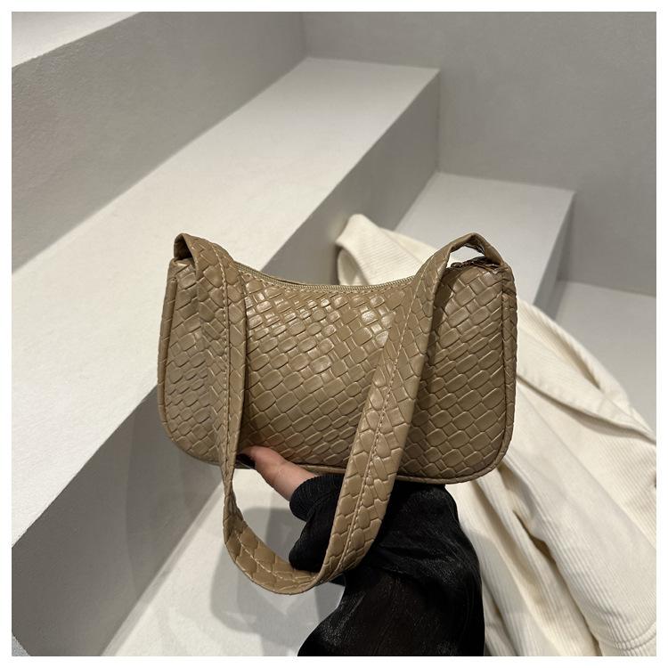 Spring and Summer New Korean Style Fashionable Shoulder Bag for Women Versatile Ins Underarm Bag Solid Color Square Bag for Women