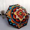 1pc Mandala Artwork Auto-Fold Umbrella with One-Touch Open/Close - 8 Reinforced Ribs for Windproof Stability,  Yy251118132