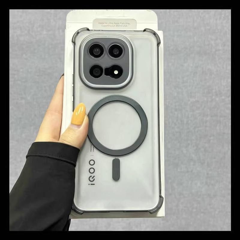 Magnetyczne etui TPU odporne na wstrząsy Magsafe na telefon VIVO IQOO 15 Ładowanie bezprzewodowe Przezroczysty Miękki Silikonowy Pokrowiec na Tył na IQOO15 Bumper