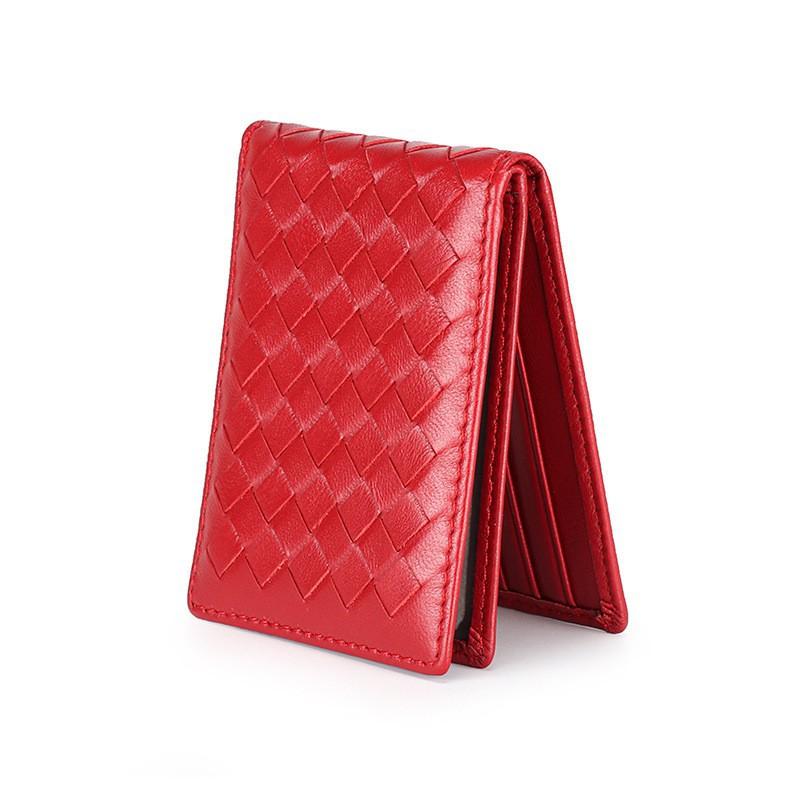 Inside Outside Full Leather Sheepskin Hand-woven Driving License Card Bag Female Case Integrated Two-in-one Men's