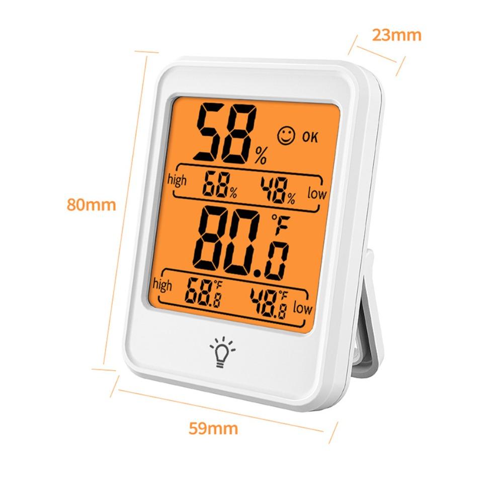 Digital Thermometer Hygrometer Electronic Temperature Humidity Meter Wall Mount Desktop Use for Home Baby Room Indoor Monitoring