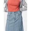 GU by Uniqlo Light Denim Flared Maxi Skirt