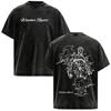 Wetterbericht Anime Jojo Bizarre Adventure Vintage Gewaschene T-Shirts Herren Damen Kleidung Lässige Übergroße Kurzarm-T-Shirts