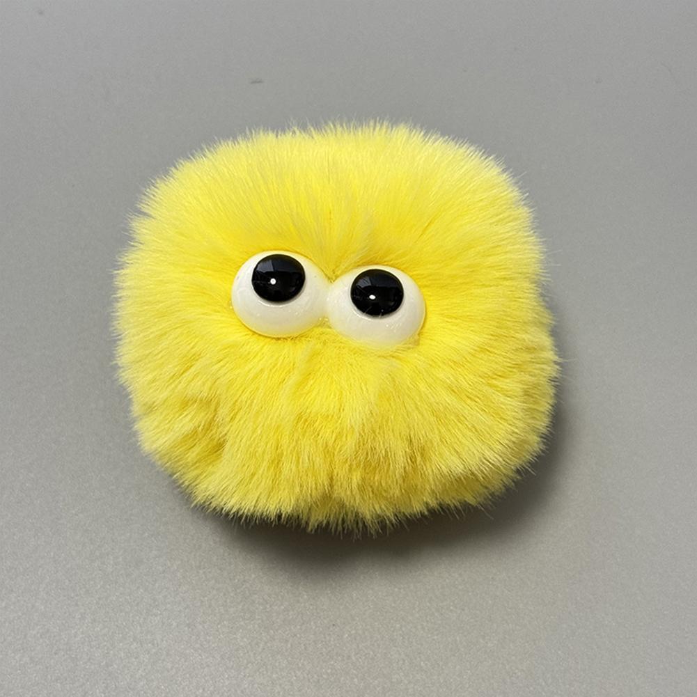 2Pcs Car Motorcycle Helmet Decoration Soft Plush Ball with Big Eyes For Motocross Full Face Off Road Helmet Sticker