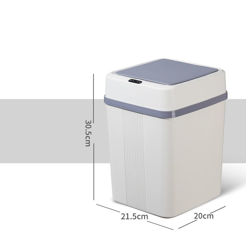 Automatic Bathroom Trash Can, Touchless Motion Sensor Garbage Can with Lid, Smart Plastic Slim Wastebasket for Bathroom, Office