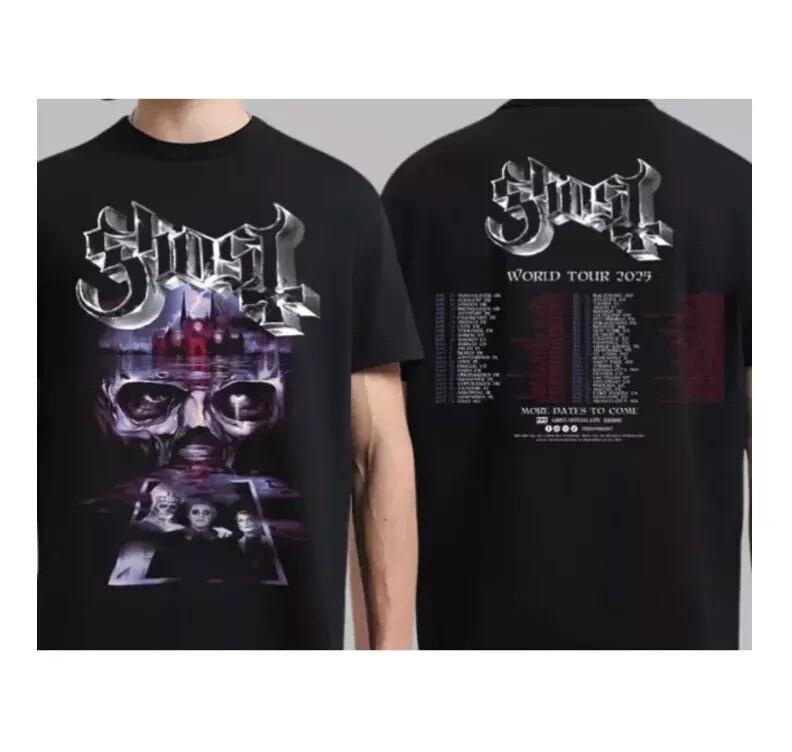 

Ghost Band World Tour 2025 Tour Dates Two Sides Unisex T-Shirt Unisex T-Shirt M