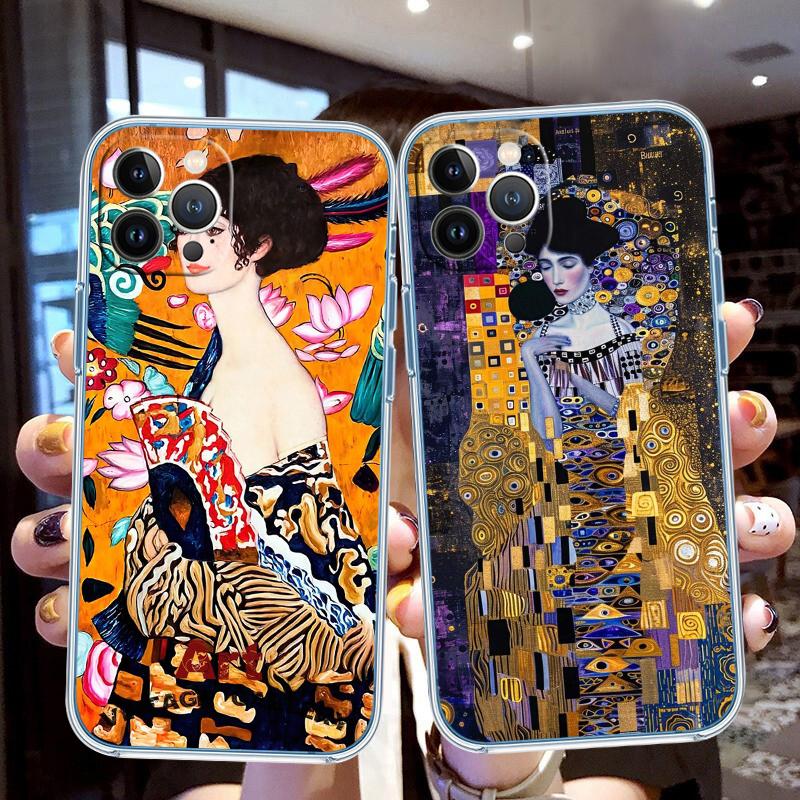 BF67 Gustav Klimt Soft Shell Transparent Phone Case for Motorola Moto G7 G8 G9 G84 G85 G73 G24 G15 Z2 Play Power Plus