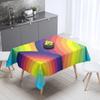Tovaglia Fantasia Arcobaleno Decorazione Casa Tavolo Rettangolare Festa Resistente alle Macchie Copertura Antipolvere