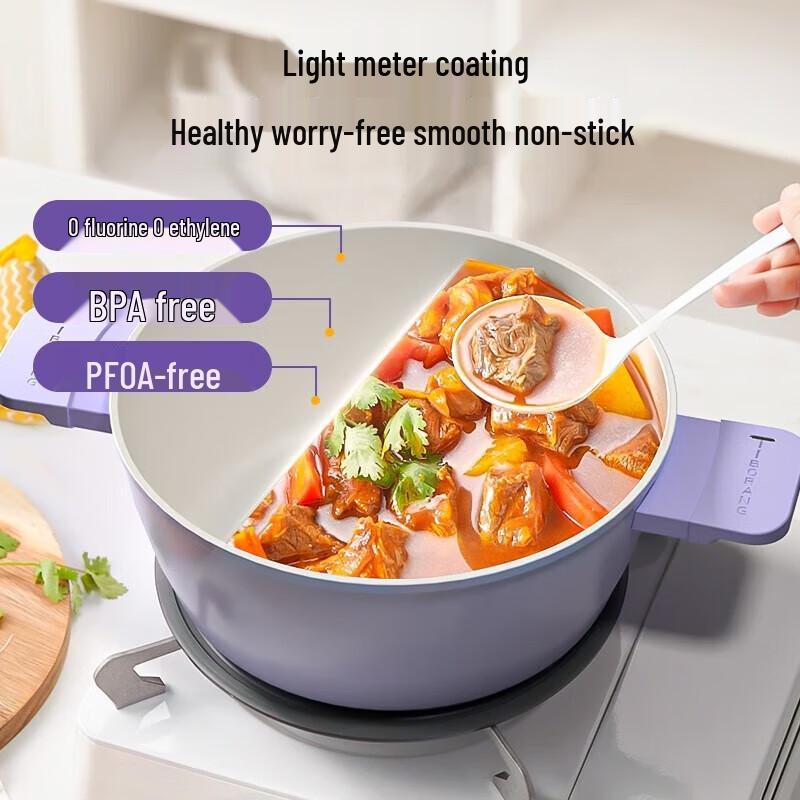 TIBORANG Full Moon Nonstick Soup Pot