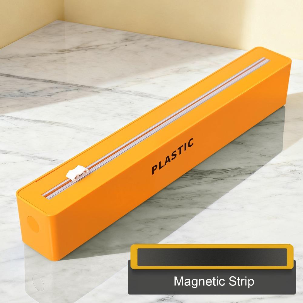 

Wall-mounted Cling Film Dispenser with Slide Cutter Parchment Paper Cutter Box Aluminum Foil жёлтый