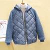 Thin Light Down Cotton Jacket Female Short Coat Autumn Winter Women's 2021 Hooded Loose Imitation Lamb Wool Cotton Jacket