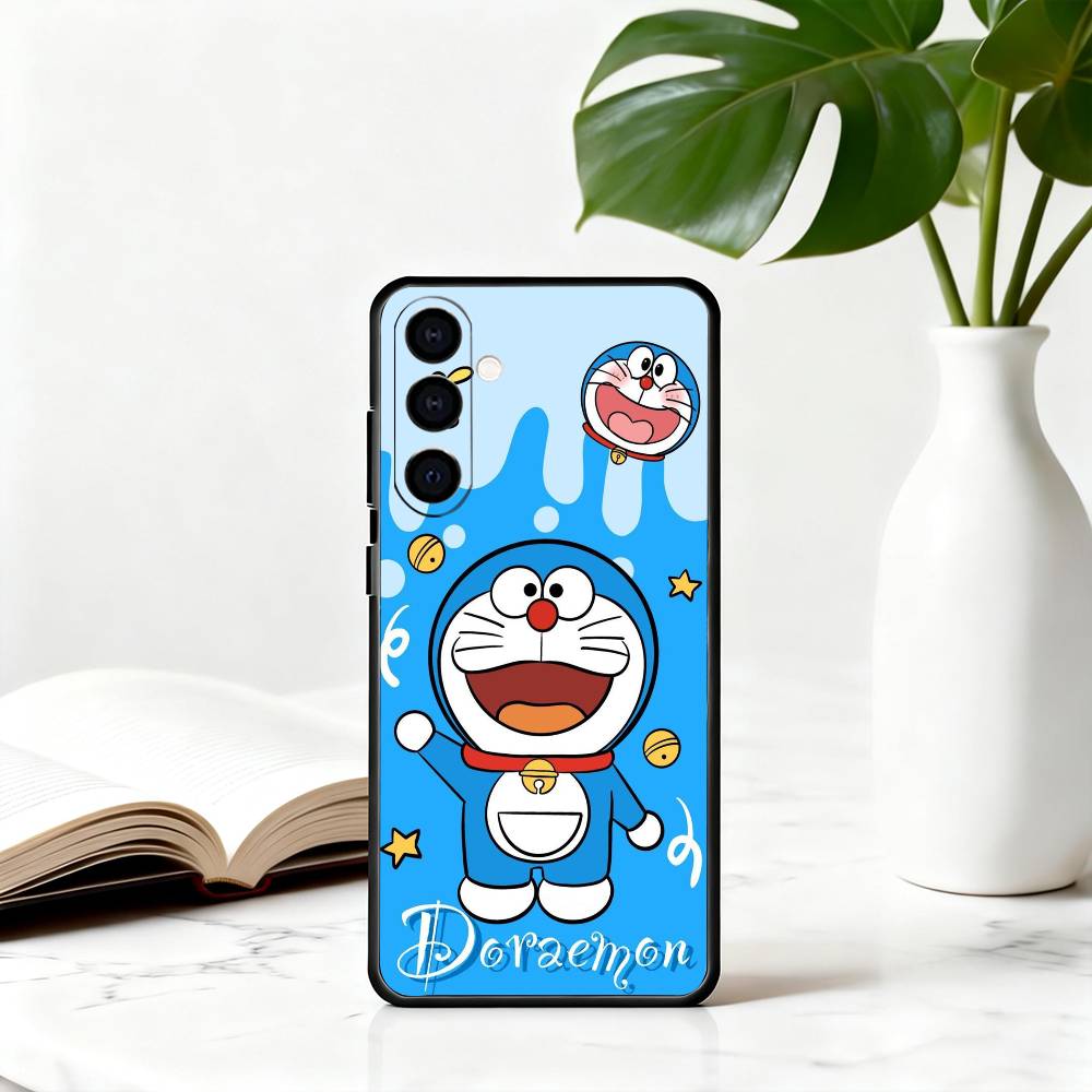 

Clever cute D-Doraemon-es Phone Case Black Silicone Soft For Samsung Galaxy A73,A72,A71,A70,A53,A52,A51 Samsung a21