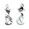 Charms Cat Pendants Heart Alloy Crafts For DIY Jewelry Making Accessories