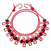Portable Travel Clothesline with Hooks and Clips 1 8 Meters Length Adjustable Hanging Rope for Outdoor Indoor Use