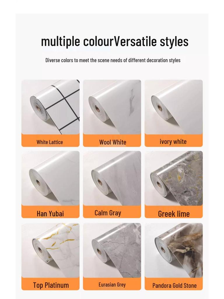 Waterproof Self-Adhesive Faux Marble Tile Stickers for Walls In Bathrooms, Kitchens, and Living Rooms