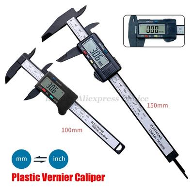 Vernier Plastic Caliper Digital Display Caliper Mini Text Play Caliper Vernier Ruler 100 150mm for Watch Repair Measuring Tools