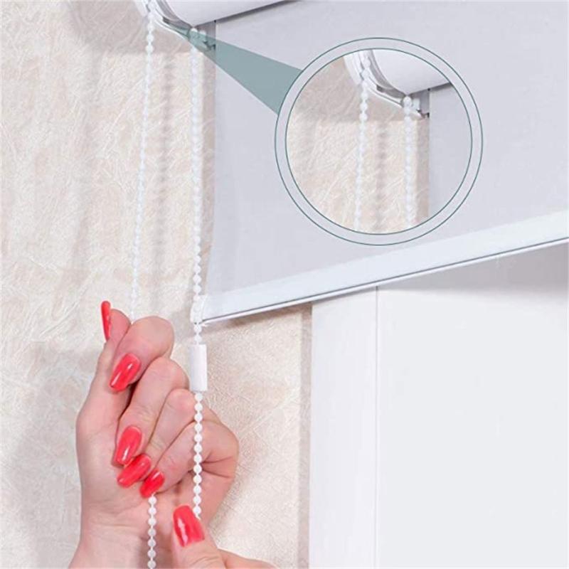 Chaîne de Store Robuste Rideau de Perles Cordelette de Traction Perles Métalliques Cordon Accessoires de Quincaillerie pour Rideaux Fenêtre Durable