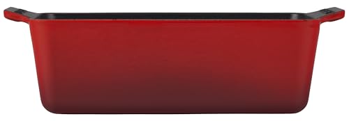 Le Creuset 23cm Cherry Red Loaf Pan, Cake Pan, Bread, Terrine Pan, Cast Iron, Enamel, Gas, Induction, and Oven Safe [Official Japanese Product]