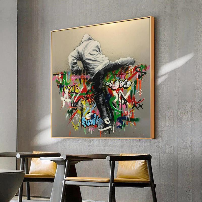 Climber by Martin Whatson Artist Print Street Graffiti Art Canvas Poster Painting Wall Picture for Living Room Home Decoration