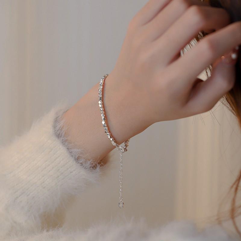 

ANENJERY Штабелируемый многоугольный браслет-куб, винтажный гладкий геометрический браслет, ювелирные изделия для женщин и мужчин