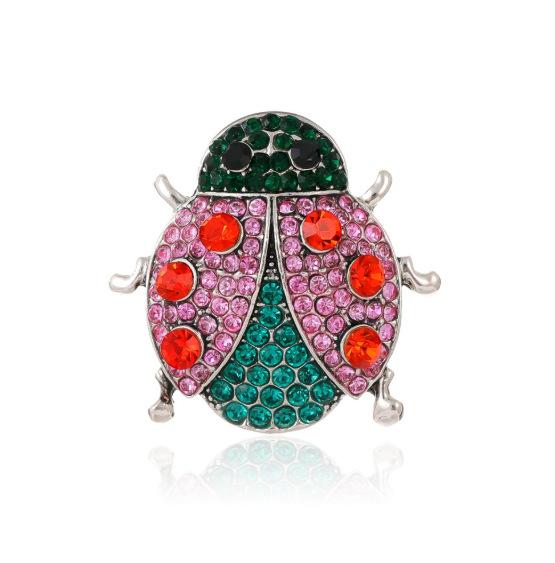 Creative Insect Brooch Multicolor Animal Series Pins There Are Beetle, Ladybug, Spider, Snail Series Pin Accessories