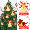 Themed Holiday Elegant Gold Plastic Christmas Bells Ideal For Tree Decorations